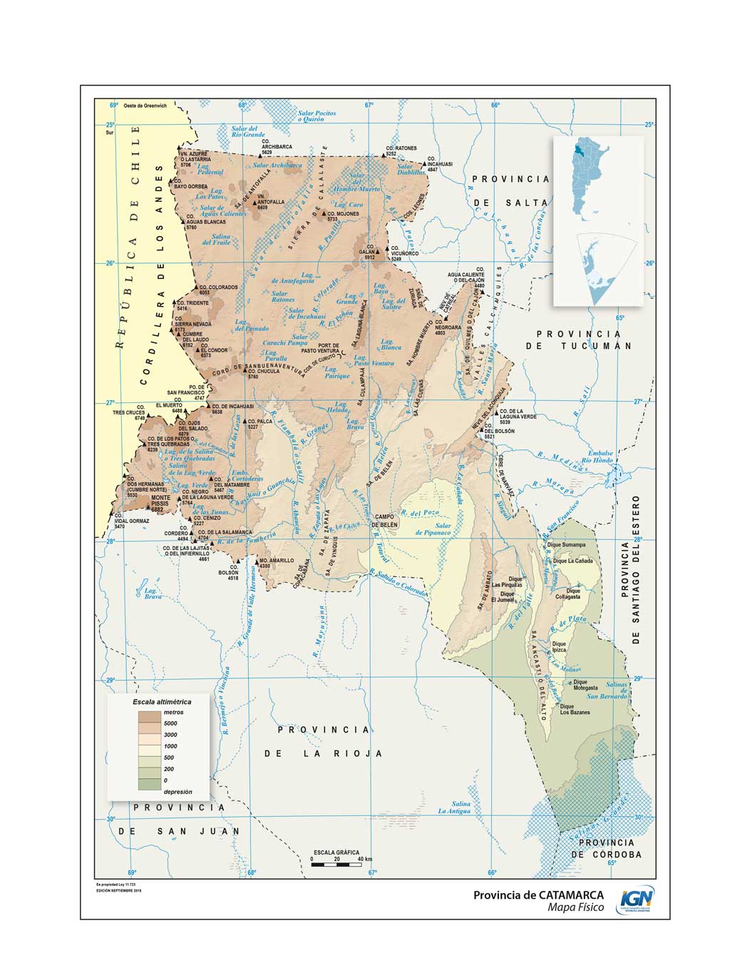 Mapas de la Provincia de Catamarca