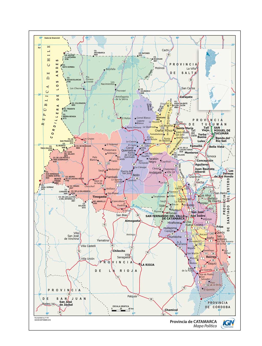 Mapas de la Provincia de Catamarca