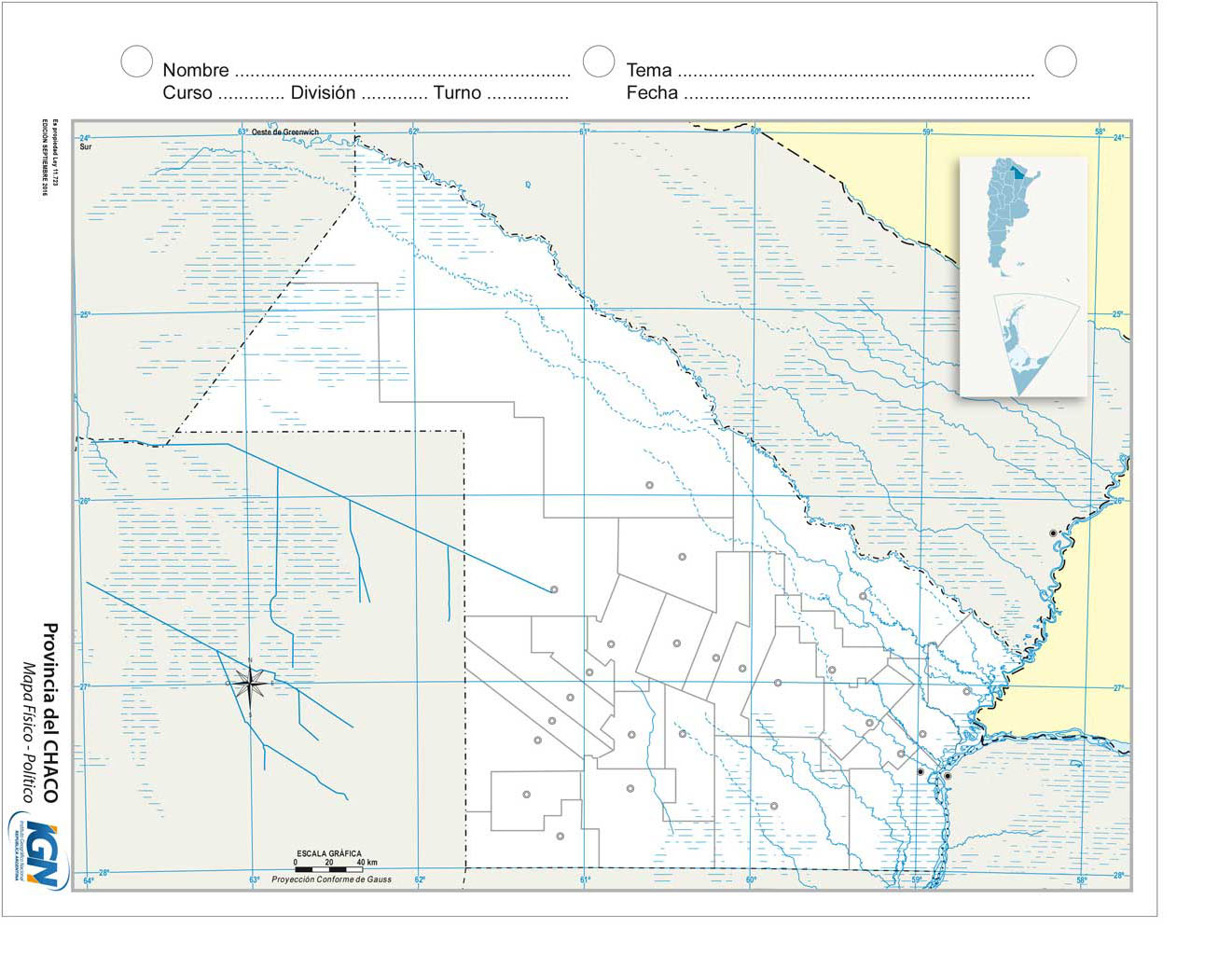 Mapas de la Provincia del Chaco