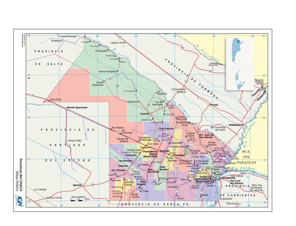 Mapas de la Provincia del Chaco