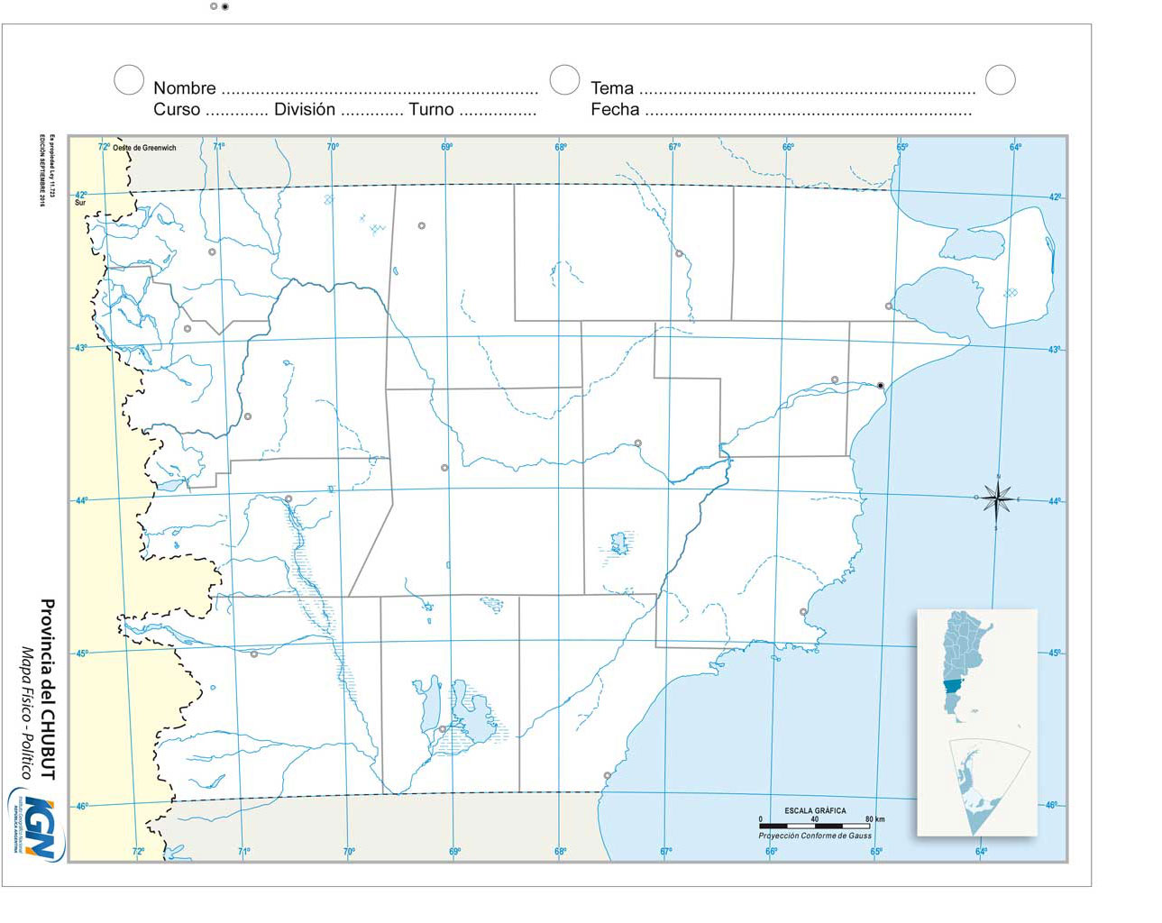 Mapas de la Provincia del Chubut