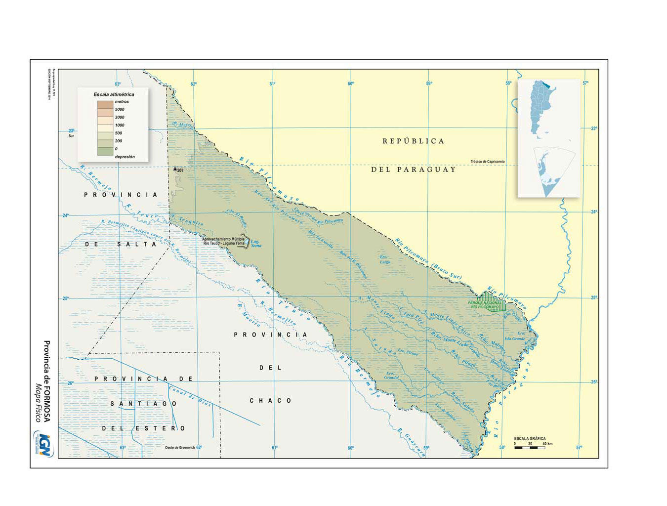 Mapas de la Provincia de Formosa