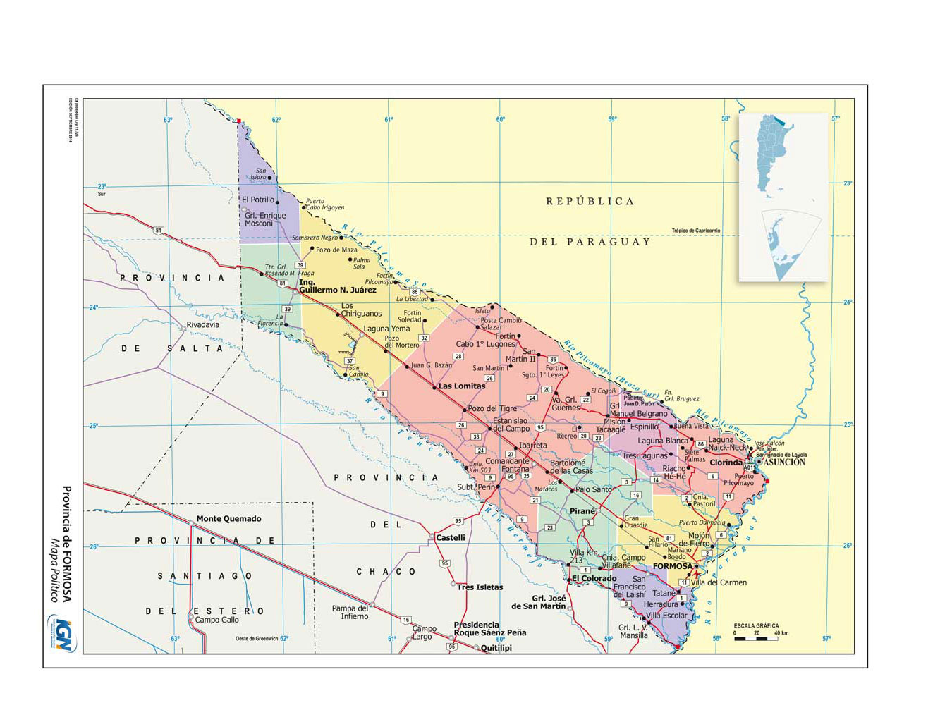 Mapas de la Provincia de Formosa