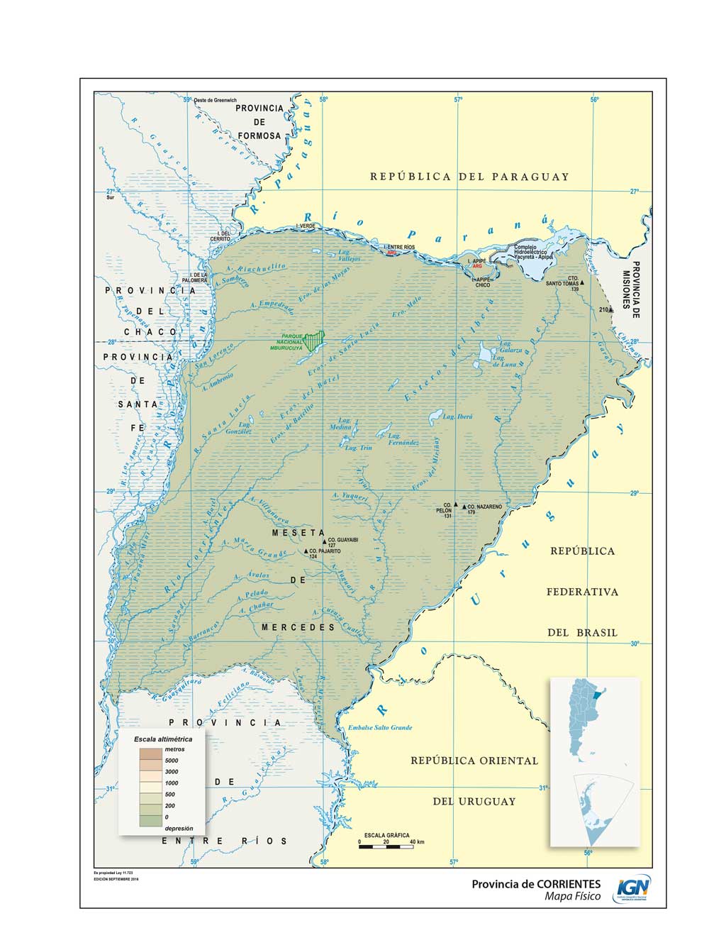 Mapas de la Provincia de Corrientes