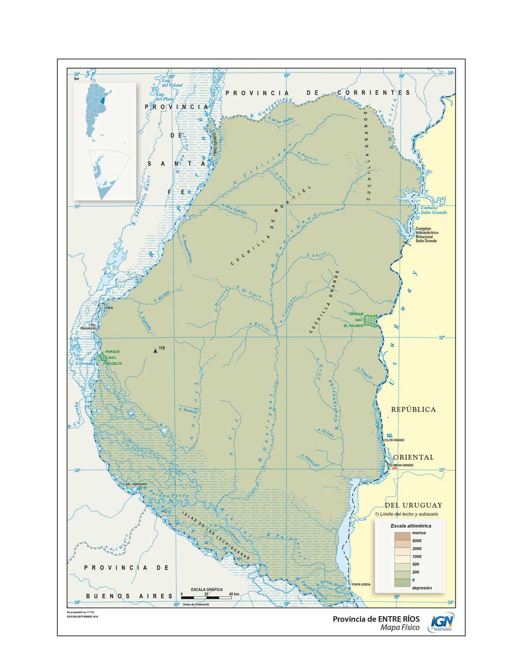 Mapas de la Provincia de Entre Ríos